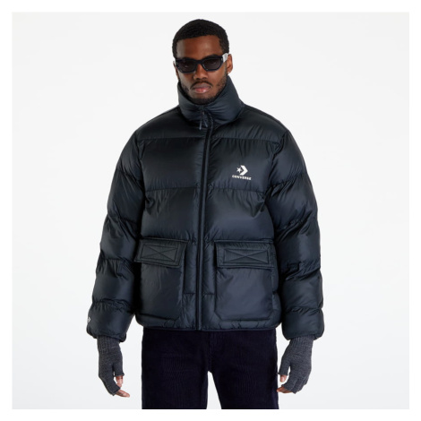 Converse Patch Pocket Puffer Jacket (suede) black