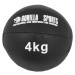 Gorilla Sports Kožený medicinbal, 4 kg, černý