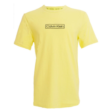 Pánske tričko s krátkym rukávom NM2268E ZJB žltá - Calvin Klein Žlutá