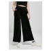 Women's Straight Velvet High-Waisted Sweatpants Black