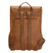 Beagles Hnedý elegantný kožený batoh „Twister“ 12L
