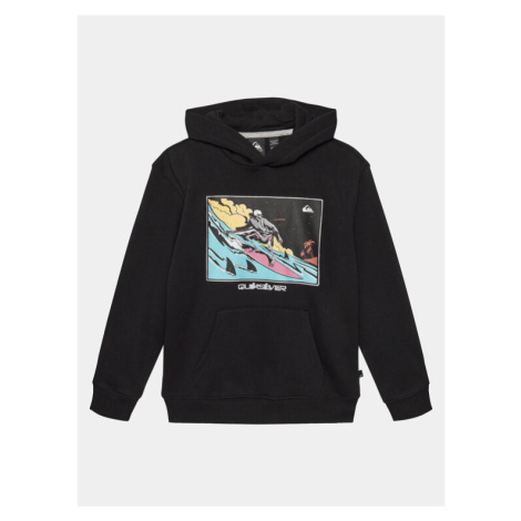 Quiksilver Mikina Graphichoodie Otlr EQBFT03845 Čierna Regular Fit