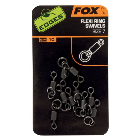 Fox obratlík s krúžkom edges flexi ring swivels 10 ks-vel.7