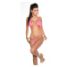 Sexi bikiny s reťazovými popruhmi NEONPINK