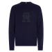 Tommy Hilfiger  MONOGRAM CREW NECK MW0MW33085  Svetre Modrá