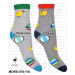 MORE Vzorované ponožky More-078-110 111-sivá