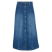 Komfortná strečová džínsová sukňa, midi dĺžka