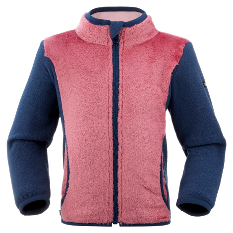 Detská bunda na lyžovanie a sánkovanie Midwarm fleecová ružová