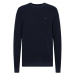 Tommy Hilfiger Sveter - MOULINE STRUCTURE CREW NECK modrý