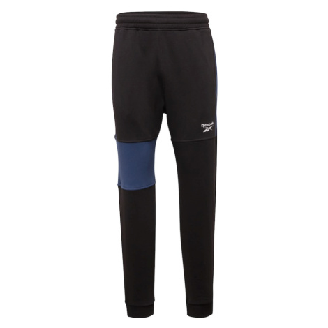 Reebok Sport Športové nohavice  čierna / biela / modrá