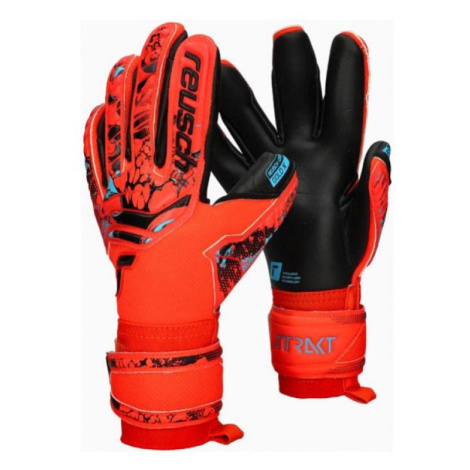 Detské brankárske rukavice ATRAKT Jr 5372955-3333 Red/Black - Reusch červená - černá