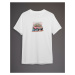 Trendyol White Car Printed Regular Cut T-shirt