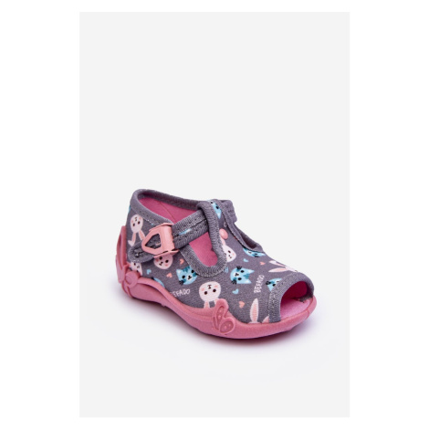 Befado Rabbit slippers Sandals, grey and pink
