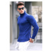Madmext Light Navy Blue Turtleneck Knitwear Sweater 5759
