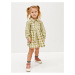 LC Waikiki Shirt Collar Long Sleeve Checkered Patterned Baby Girl Dress