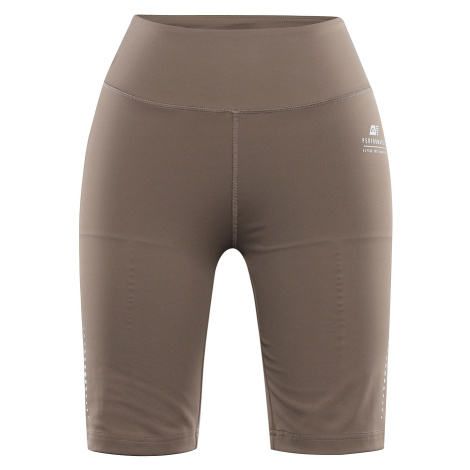 Women's short leggings ALPINE PRO GARELA walnut