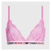 TOMMY JEANS Unlined Lace Triangle Bra Pink Armour