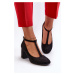 Black Raniyah Eco Suede Heeled Pumps