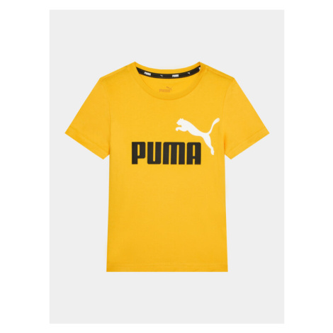 Puma Tričko Ess+ 2 Col Logo 586985 Žltá Regular Fit
