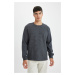 DEFACTO Regular Fit Crew Neck Waffle Long Sleeve T-Shirt