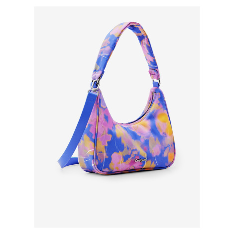 Fialovo-modrá dámska vzorovaná kabelka Desigual Abstractum Medley