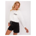 SMOTANOVÁ CROP TOP MIKINA RV-BZ-8156.85-ECRU