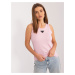 SVETLORUŽOVÝ BASIC REBROVANÝ TOP DHJ-TP-8962.20-LIGHT PINK