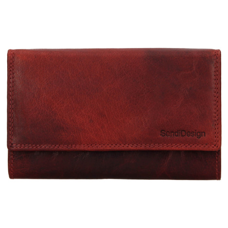 Dámska kožená peňaženka SendiDesign Ember - červená Sendi Design