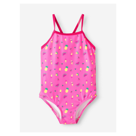 Pink Girly Patterned Swimwear Name It Ziza - Girls