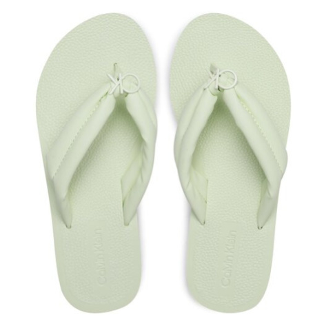 Calvin Klein Žabky Flatform Flip Flop W/Hw HW0HW01503 Zelená