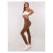 Svetlohnedé dámske tvarujúce legíny s push-up efektom NM-LG-NOU009.39-light brown