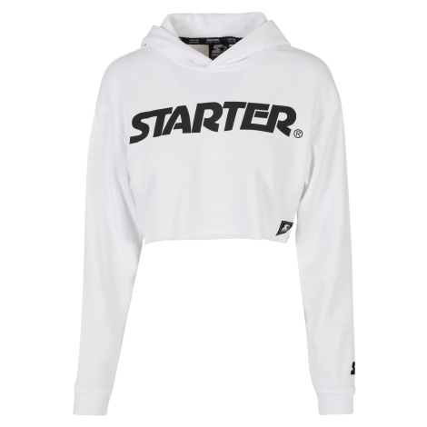 Ladies Starter Cropped Hoody White