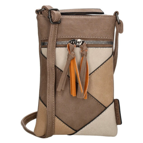 Beagles Hnedá kožená kabelka na mobil "Zaffira"