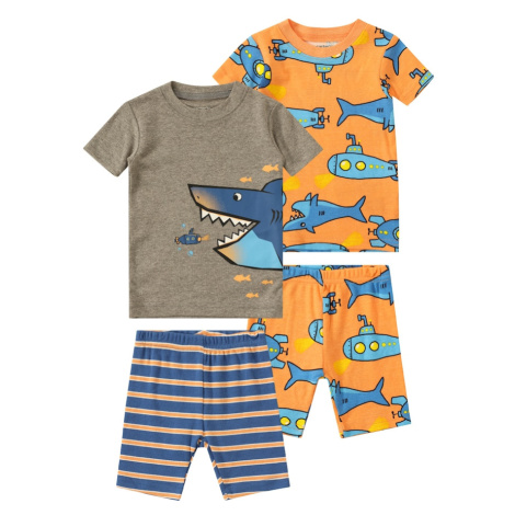 Carter's Pyžamo  modrá / svetlomodrá / sivá / oranžová