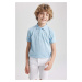 DEFACTO Boys Children's Day Regular Fit Polo Neck Pique Short Sleeved Polo T-Shirt