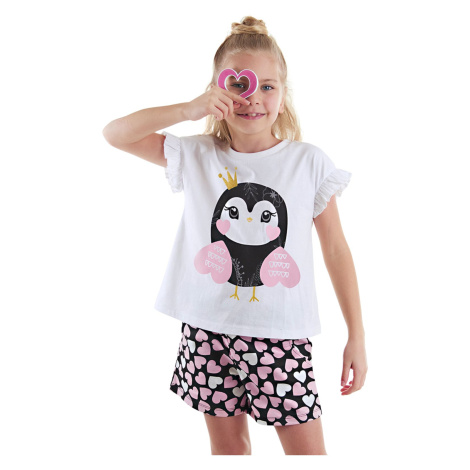 Denokids Heart Owl Girl's Summer T-shirt Shorts Set