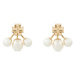 Tory Burch Náušnice Kira Pearl Front-Back Earring 153672 Zlatá