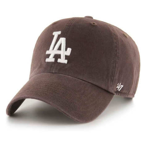 Bavlnená šiltovka 47 brand Mlb Los Angeles Dodgers hnedá farba, s nášivkou, B-NLRGW12GWS-BWA