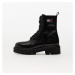 TOMMY JEANS Lace Up Boots black / red