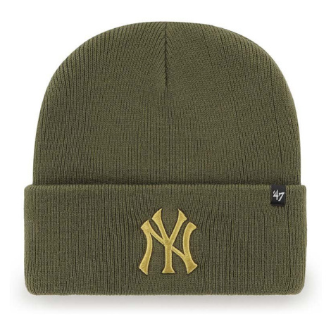 Čiapka 47brand Mlb New York Yankees hnedá farba, 47 Brand