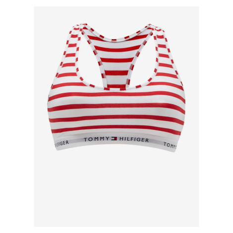 Bielo-červená dámska pruhovaná podprsenka Tommy Hilfiger Underwear