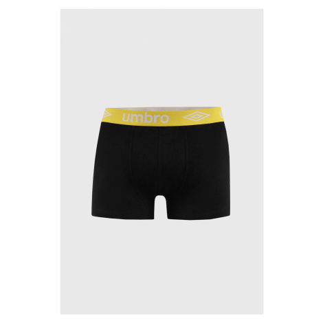 Čierne boxerky Umbro so žltou gumou