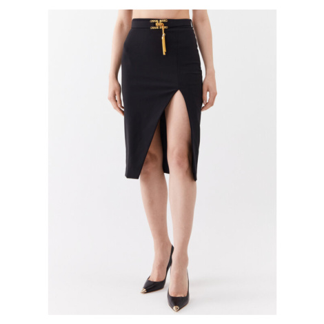 Elisabetta Franchi Puzdrová sukňa GO-027-32E2-V390 Čierna Slim Fit