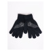 Yoclub Kids's Girls' Five-Finger Gloves With Jets RED-0216G-AA50-007