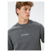 Koton Crew Neck Sweatshirt Slogan Embroidered Raglan Sleeves Raised