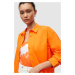 Bavlnená košeľa AllSaints Sasha dámska, oranžová farba, voľný strih, s klasickým golierom
