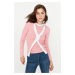 Trendyol Pink Blouse- Cardigan Button Detailed Knitwear Suit