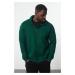 Trendyol Green Plus Size Regular/Normal CutZipped Inside Polar Fleece Sweatshirt