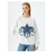 Koton Women's Sweatshirt Ecru