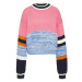 Tommy Jeans Sveter - Tommy Hilfiger TJW SLEEVE COLORBLOCK SWEATER viacfarebný